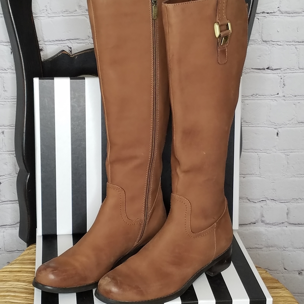Blondo Evie Boot Riding Waterproof Leather Sz 7.5